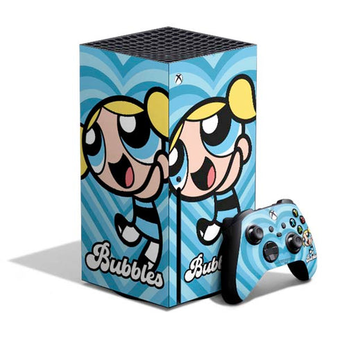 Cartoon Network Powerpuff Girls Bubbles Blue Hearts Xbox Series X Skins