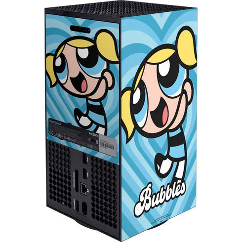 Cartoon Network Powerpuff Girls Bubbles Blue Hearts XBox Series X Digital Edition Bundle Skin