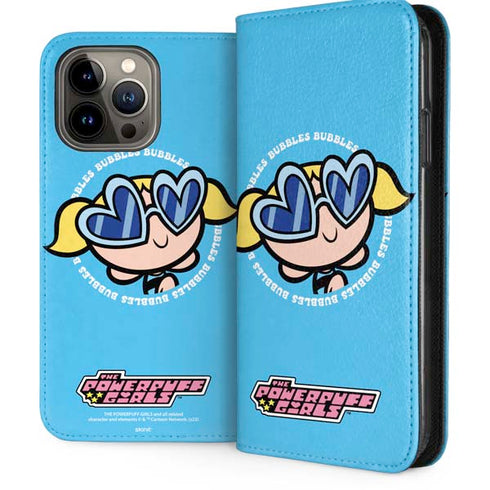 Cartoon Network Powerpuff Girls Bubbles iPhone 15 Pro Max Folio Case