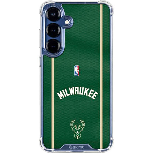 NBA Milwaukee Bucks Jersey Galaxy S25 FE Clear Case