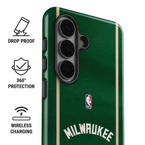 NBA Milwaukee Bucks Jersey Galaxy S26 Impact Case