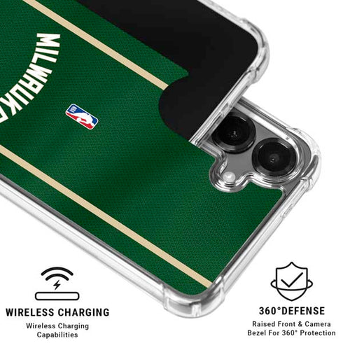 NBA Milwaukee Bucks Jersey Galaxy S26 Plus Clear Case