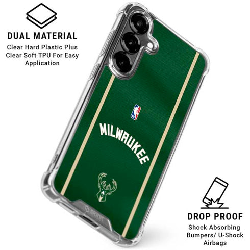 NBA Milwaukee Bucks Jersey Galaxy S26 Plus Clear Case