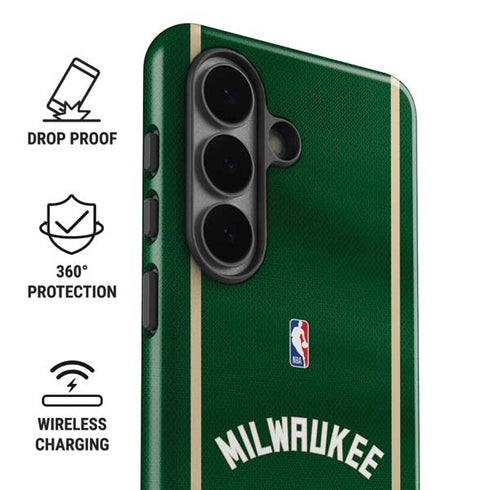 NBA Milwaukee Bucks Jersey Galaxy S26 Plus Impact Case