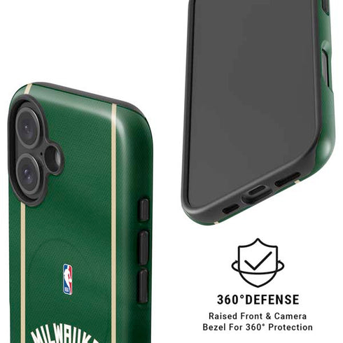NBA Milwaukee Bucks Jersey iPhone 16 Plus Magsafe Impact Case