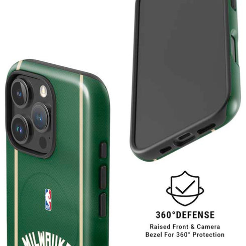 NBA Milwaukee Bucks Jersey iPhone 16 Pro Max Magsafe Impact Case
