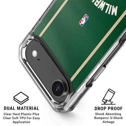 NBA Milwaukee Bucks Jersey iPhone 17 Air Clear Case
