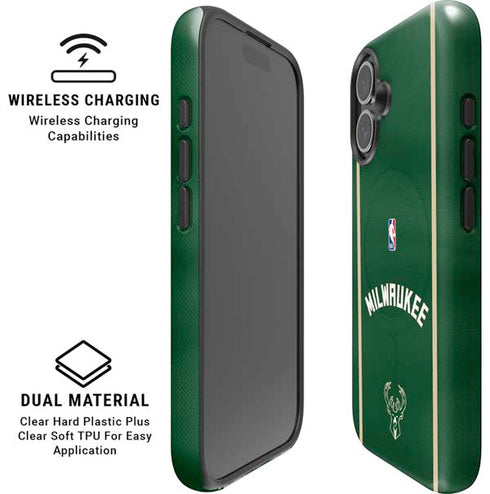 NBA Milwaukee Bucks Jersey iPhone 17 Magsafe Impact Case