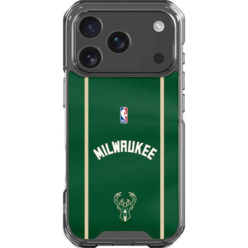 NBA Milwaukee Bucks Jersey iPhone 17 Pro Clear Case