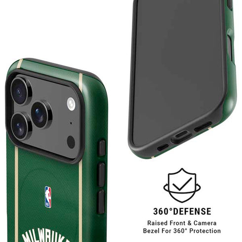 NBA Milwaukee Bucks Jersey iPhone 17 Pro Magsafe Impact Case