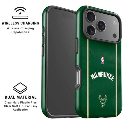 NBA Milwaukee Bucks Jersey iPhone 17 Pro Magsafe Impact Case