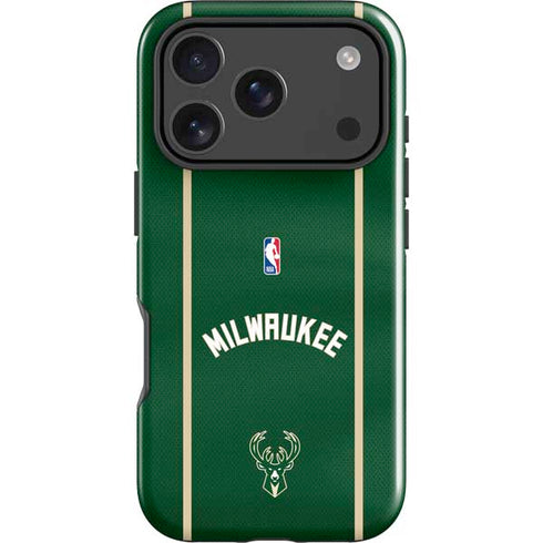 NBA Milwaukee Bucks Jersey iPhone 17 Pro Max Impact Case