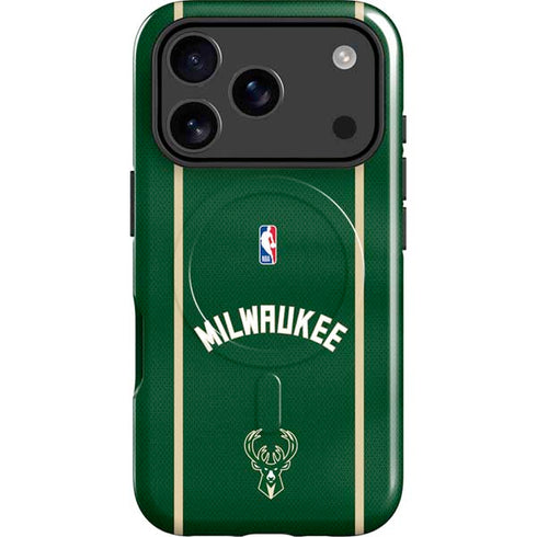 NBA Milwaukee Bucks Jersey iPhone 17 Pro Max Magsafe Impact Case