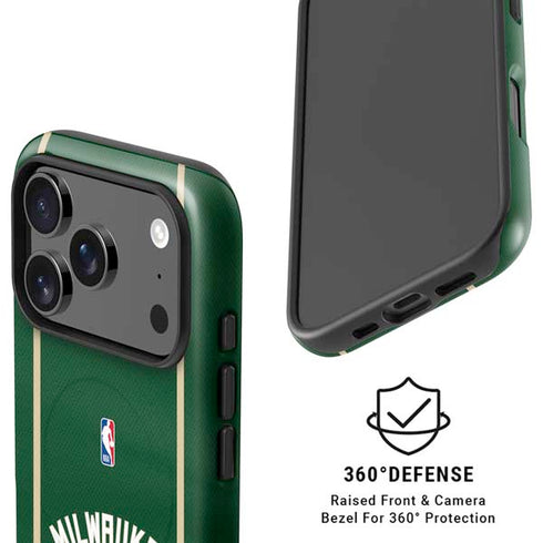 NBA Milwaukee Bucks Jersey iPhone 17 Pro Max Magsafe Impact Case