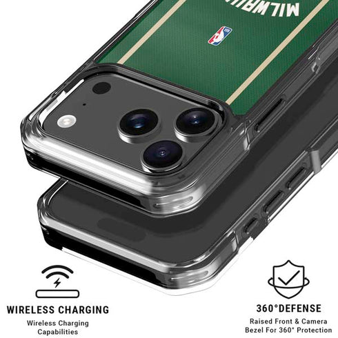 NBA Milwaukee Bucks Jersey iPhone 18 Pro Clear Case