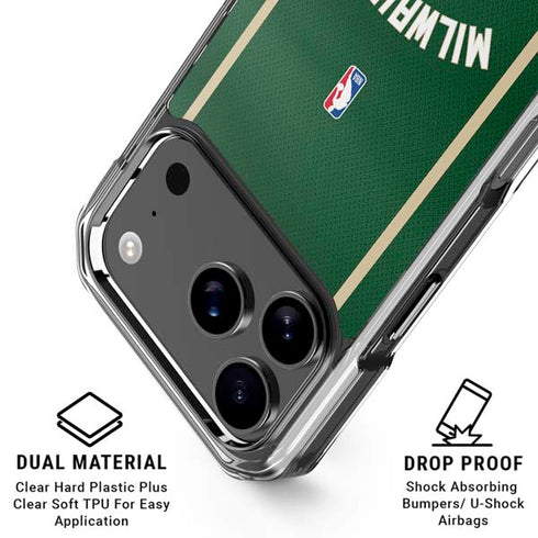 NBA Milwaukee Bucks Jersey iPhone 18 Pro Clear Case
