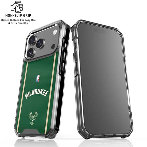 NBA Milwaukee Bucks Jersey iPhone 18 Pro Clear Case