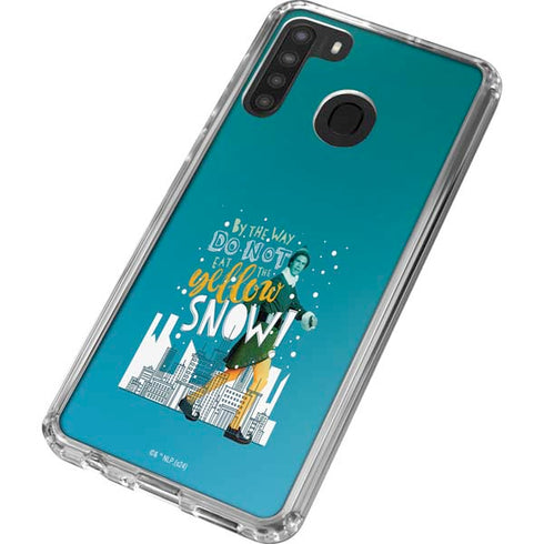 Elf Buddy Don’t Eat Yellow Snow Galaxy A21 Clear Case
