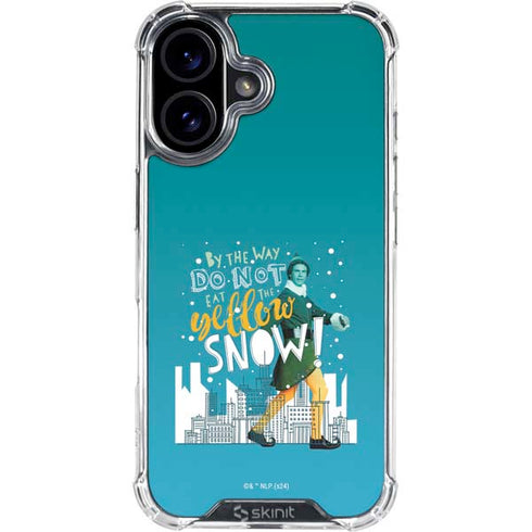 Elf Buddy Don’t Eat Yellow Snow iPhone 16 Clear Case
