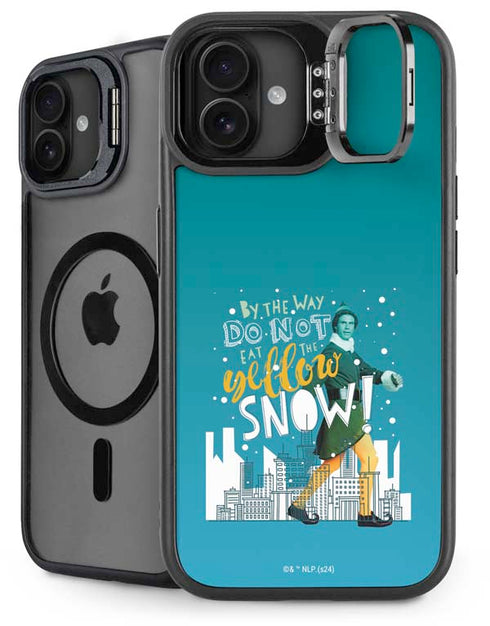 Elf Buddy Don’t Eat Yellow Snow iPhone 16 Plus Kickstand Case