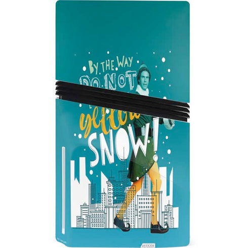 Elf Buddy Don’t Eat Yellow Snow PS5 Pro Disk Console Skin