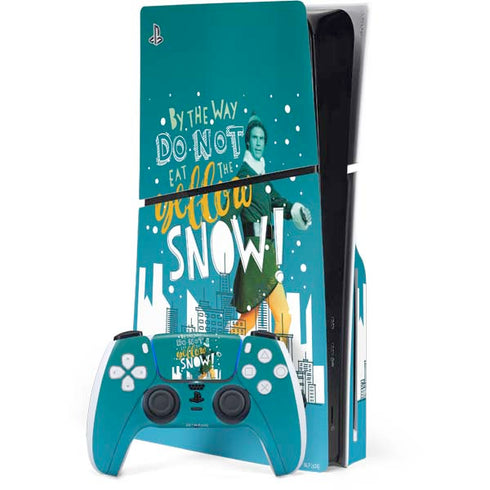 Elf Buddy Don’t Eat Yellow Snow PS5 Slim Disk Bundle Skin