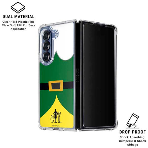 Elf Buddys Outfit Galaxy Z Fold7 Clear Case