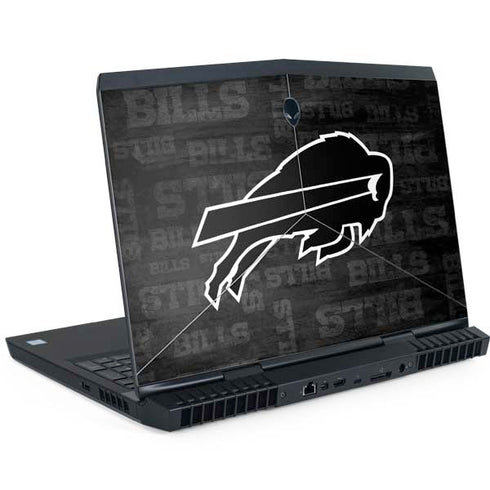 NFL Buffalo Bills Black & White Dell Alienware Skin