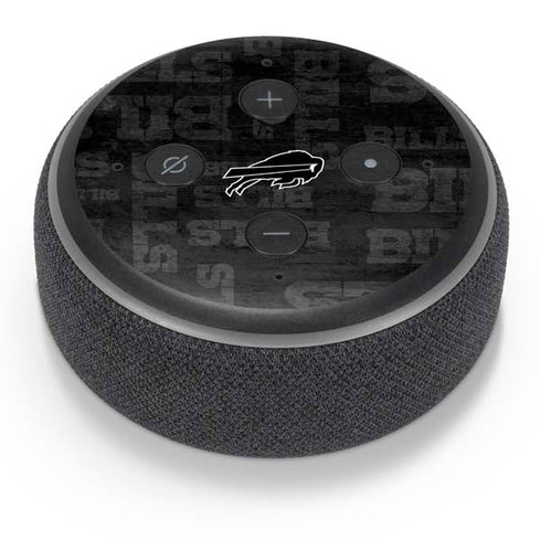 NFL Buffalo Bills Black & White Amazon Echo Dot Skin
