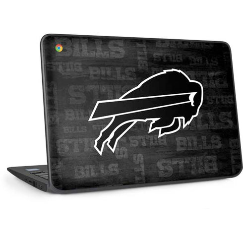 NFL Buffalo Bills Black & White HP Chromebook Skin