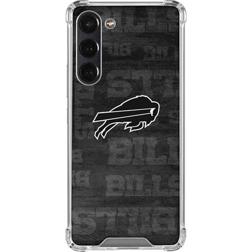 NFL Buffalo Bills Black & White Galaxy S24 FE Clear Case