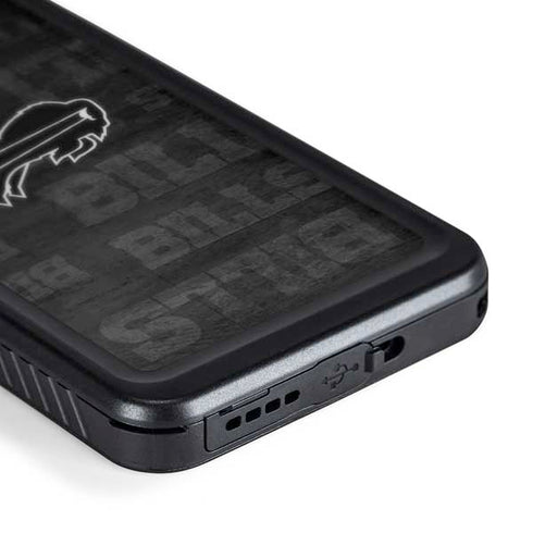 NFL Buffalo Bills Black & White Galaxy S24 Plus Waterproof Case