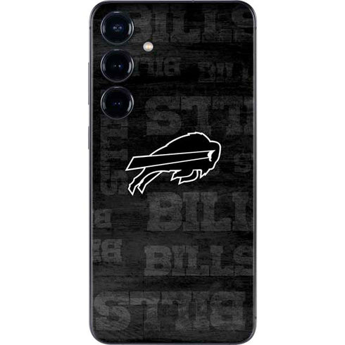 NFL Buffalo Bills Black & White Galaxy S24 Skin