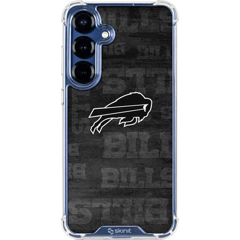 NFL Buffalo Bills Black & White Galaxy S25 Clear Case