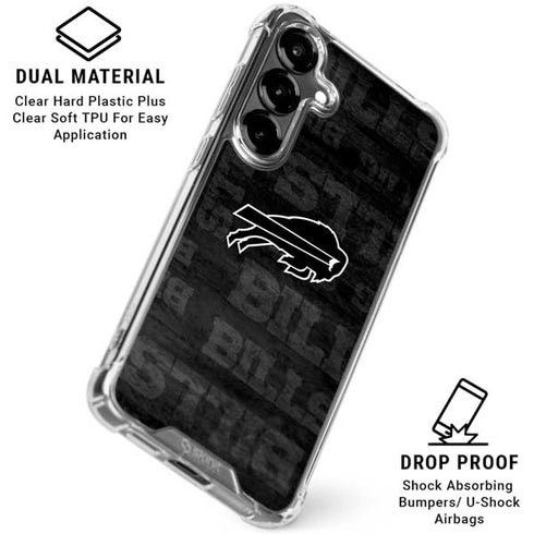 NFL Buffalo Bills Black & White Galaxy S26 Plus Clear Case