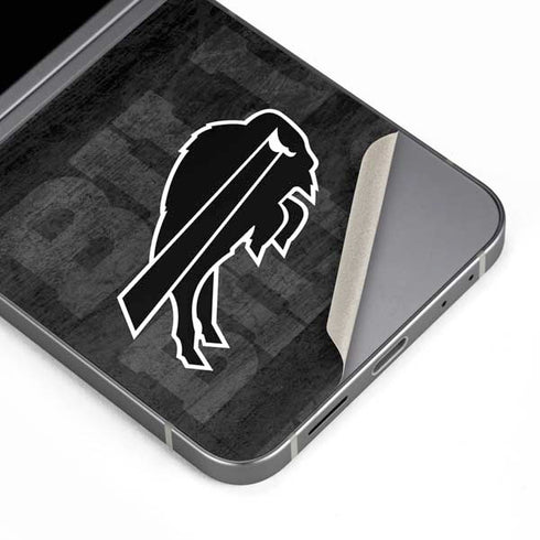 NFL Buffalo Bills Black & White Galaxy Z Flip6 Skin
