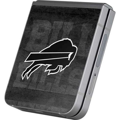 NFL Buffalo Bills Black & White Galaxy Z Flip6 Skin