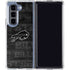 NFL Buffalo Bills Black & White Galaxy Z Fold5 5G Clear Case