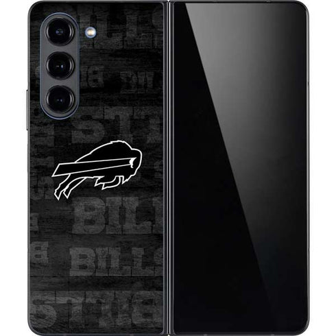 NFL Buffalo Bills Black & White Galaxy Z Fold5 5G Skin