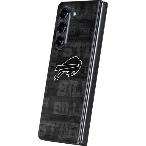 NFL Buffalo Bills Black & White Galaxy Z Fold5 5G Skin