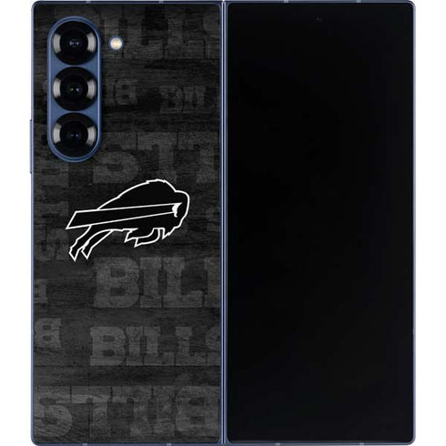 NFL Buffalo Bills Black & White Galaxy Z Fold6 Skin