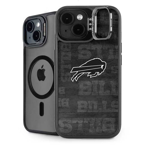 NFL Buffalo Bills Black & White iPhone 15 Kickstand Case