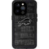 NFL Buffalo Bills Black & White iPhone 15 Pro Waterproof Case