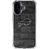 NFL Buffalo Bills Black & White iPhone 16 Plus Clear Case