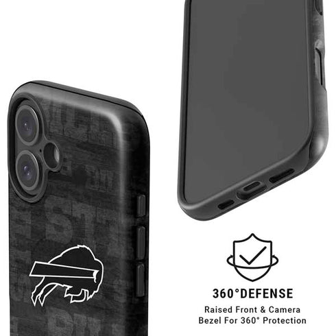 NFL Buffalo Bills Black & White iPhone 16 Plus Magsafe Impact Case