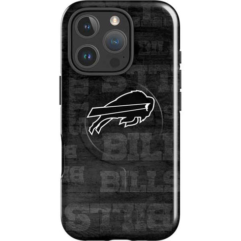 NFL Buffalo Bills Black & White iPhone 16 Pro Magsafe Impact Case