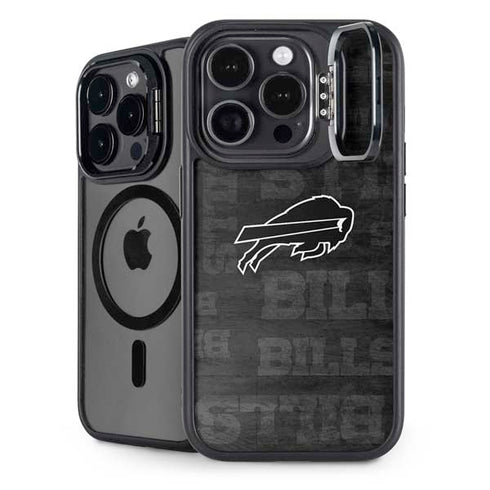 NFL Buffalo Bills Black & White iPhone 16 Pro Max Kickstand Case