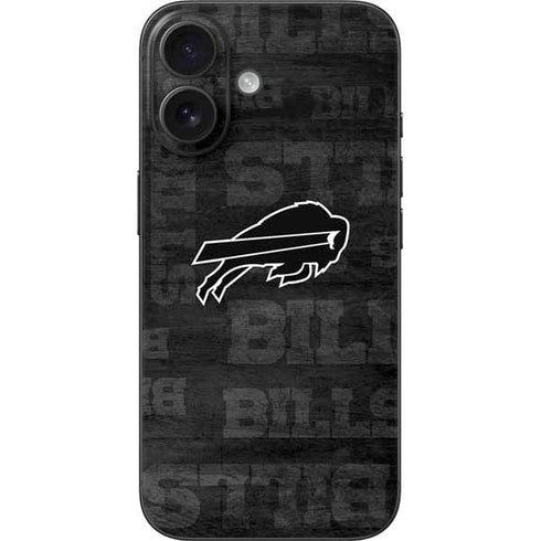 NFL Buffalo Bills Black & White iPhone 16 Skin