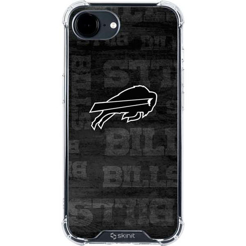 NFL Buffalo Bills Black & White iPhone 16e Clear Case