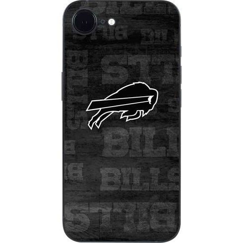 NFL Buffalo Bills Black & White iPhone 16e Skin